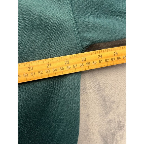 Shaver Lake Relaxed Sweatshirt Mens XL Green Cotton Fleece Lined Striped Collar - Picture 2 of 6